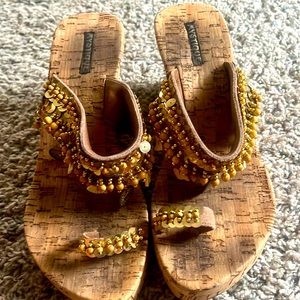 Mystique cork wedge Sz 9